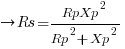 right Rs={RpXp^2}/{Rp^2 + Xp^2}