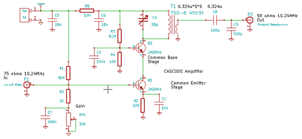 Figure 1: Amplificateur IF CASCODE